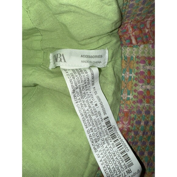 Zara Patchwork Pastel Bucket Hat 100% Cotton Colorful Y2K Festival Streetwear - Picture 5 of 6